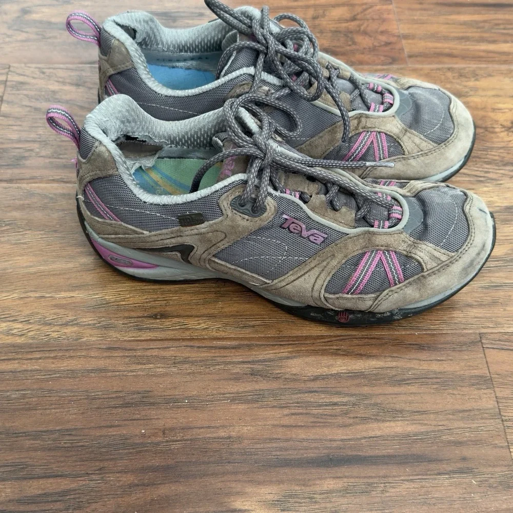Teva‎ Waterproof Skylake Women's  US 7 Gray Brown Purple Outdoor Trail Hiking - Picture 2 of 9